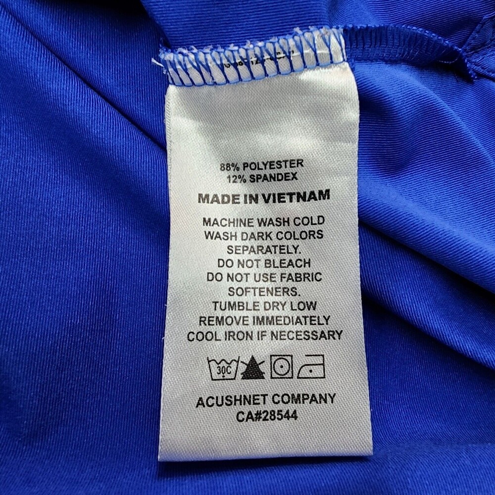 Footjoy Polo Shirt Men's Royal  Blue Short Sleeve Size L - Picture 7 of 12